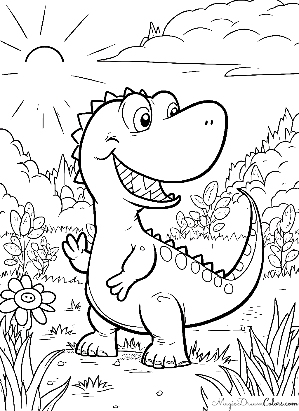 Malvorlage gratis Dinosaurier | | MagicDreamColors